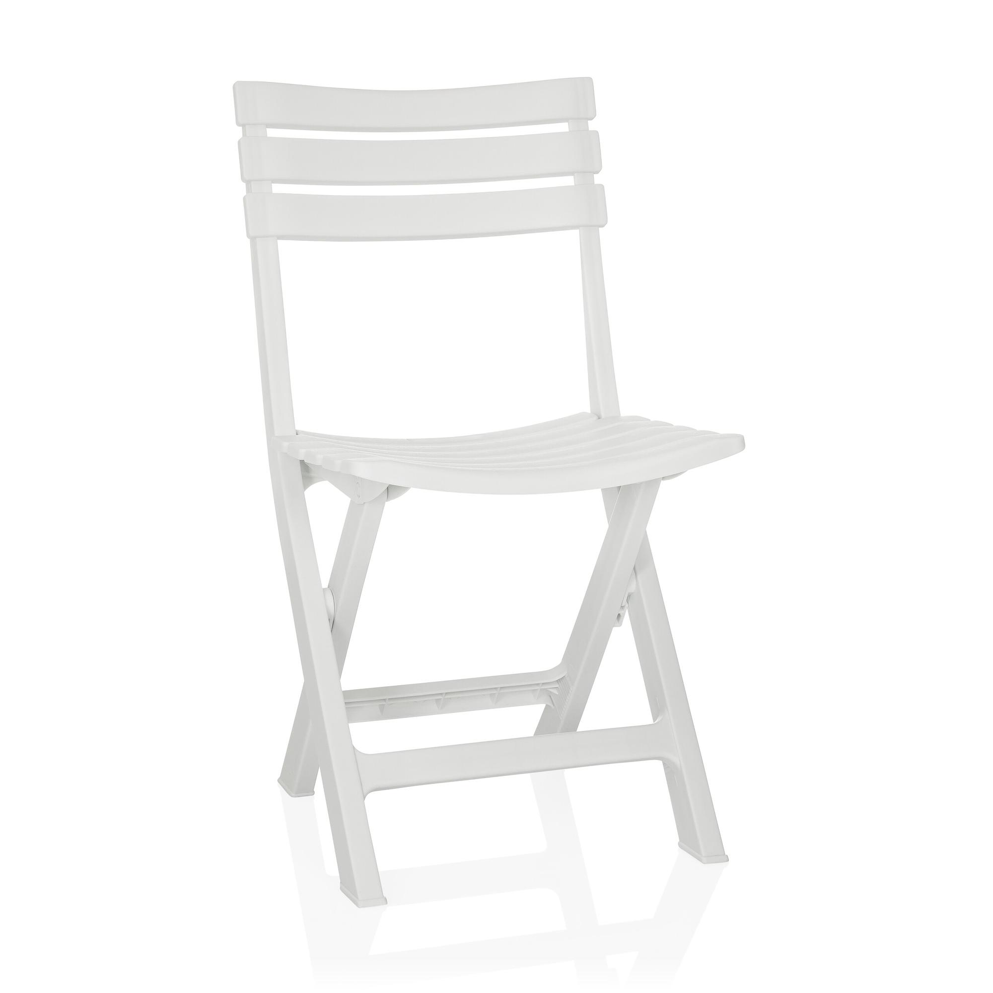 TRAVANO Sedia da giardino plastica bianco 0