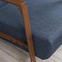 Kemer Sessel Holzfurnier Blau 2