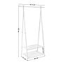Cortland Garderobenständer Metall Weiß 4