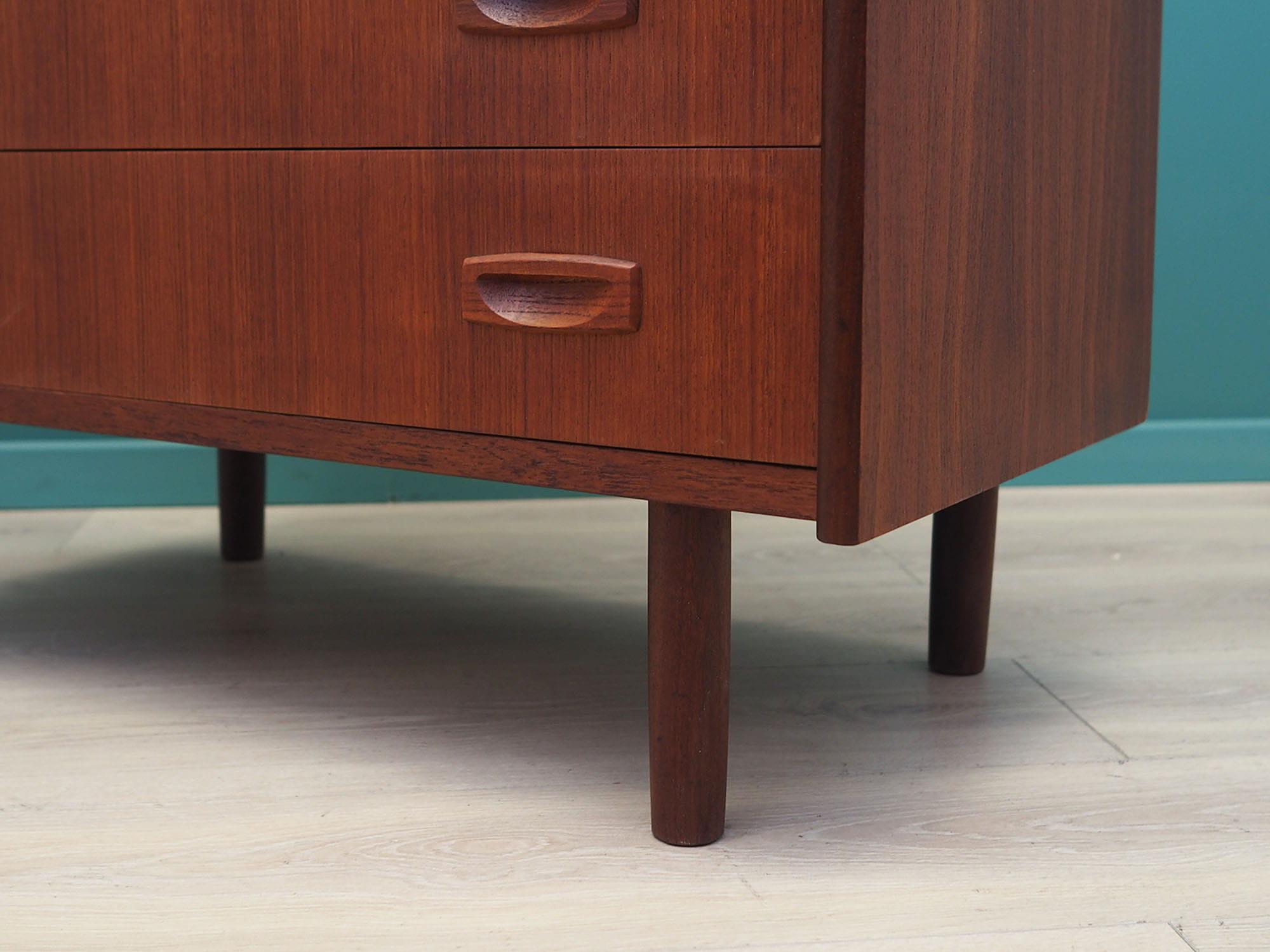 Cassettiera Vintage in Teak Marrone Anni '70 10