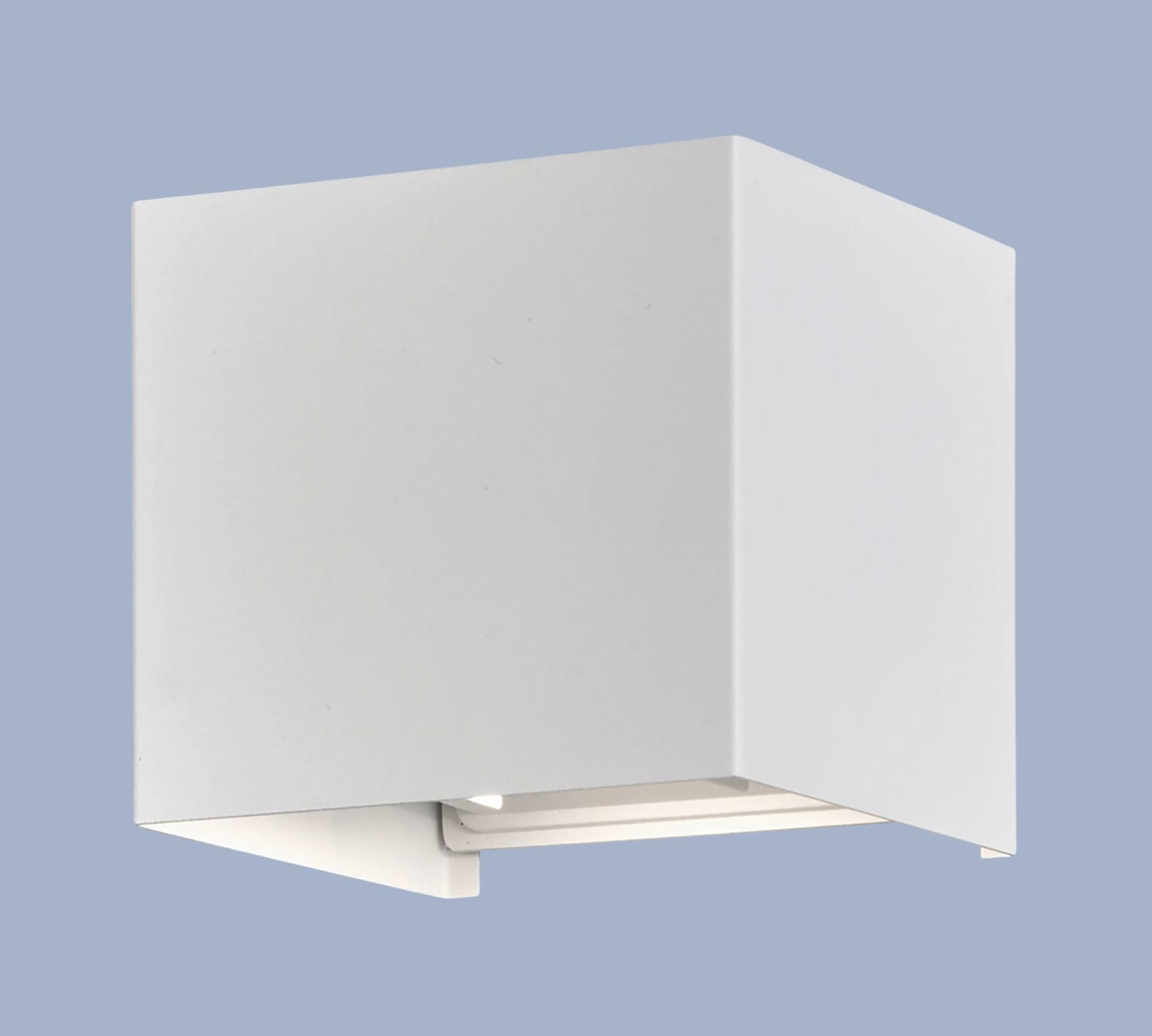 2-flame LED wall light Aluminium White 0