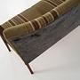 Vintage Sofa Teakholz Textil Grün 1960er Jahre  11
