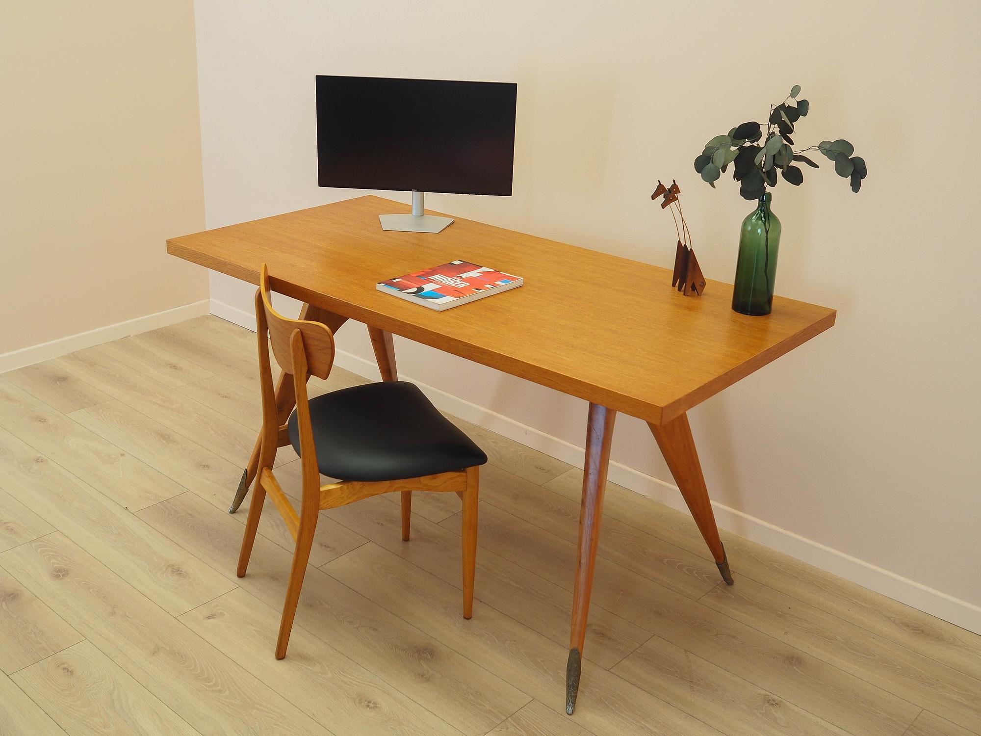 Schreibtisch Eiche Braun 1970er Jahre 4