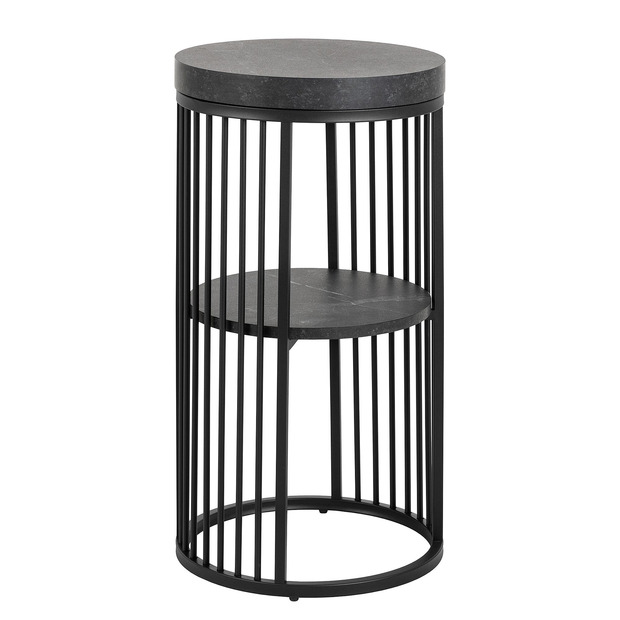 Mephisto Beistelltisch Marmor Schwarz Ø35cm 1