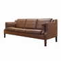 Vintage Sofa Leder Braun 1970er Jahre 0