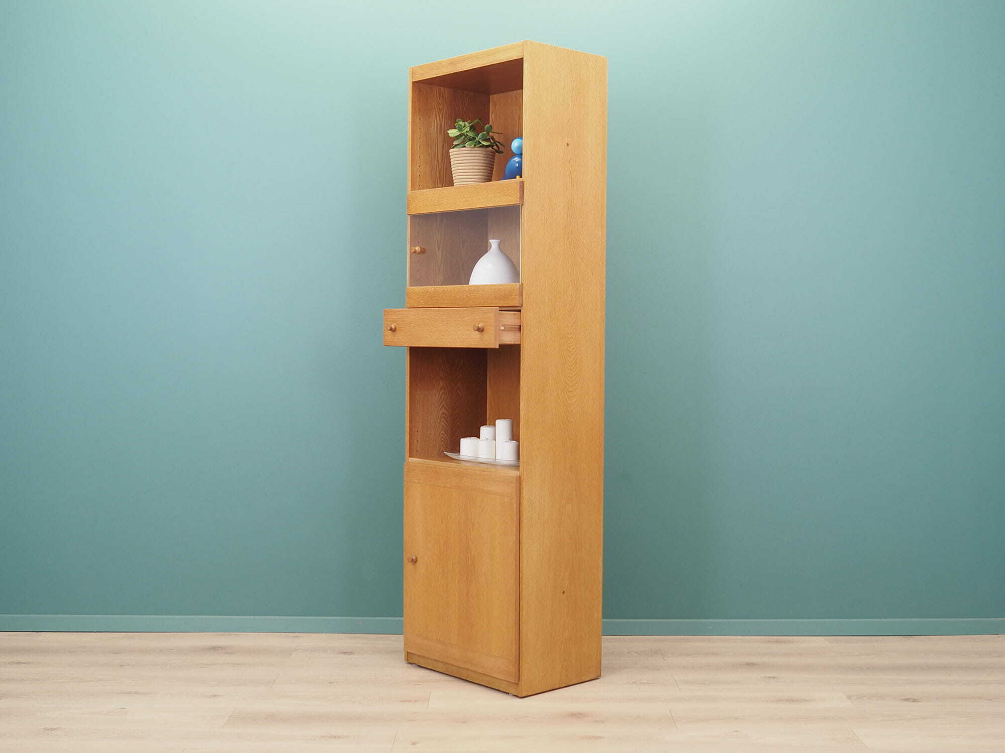 Vintage Bookshelf Wood Beige 1970s 4