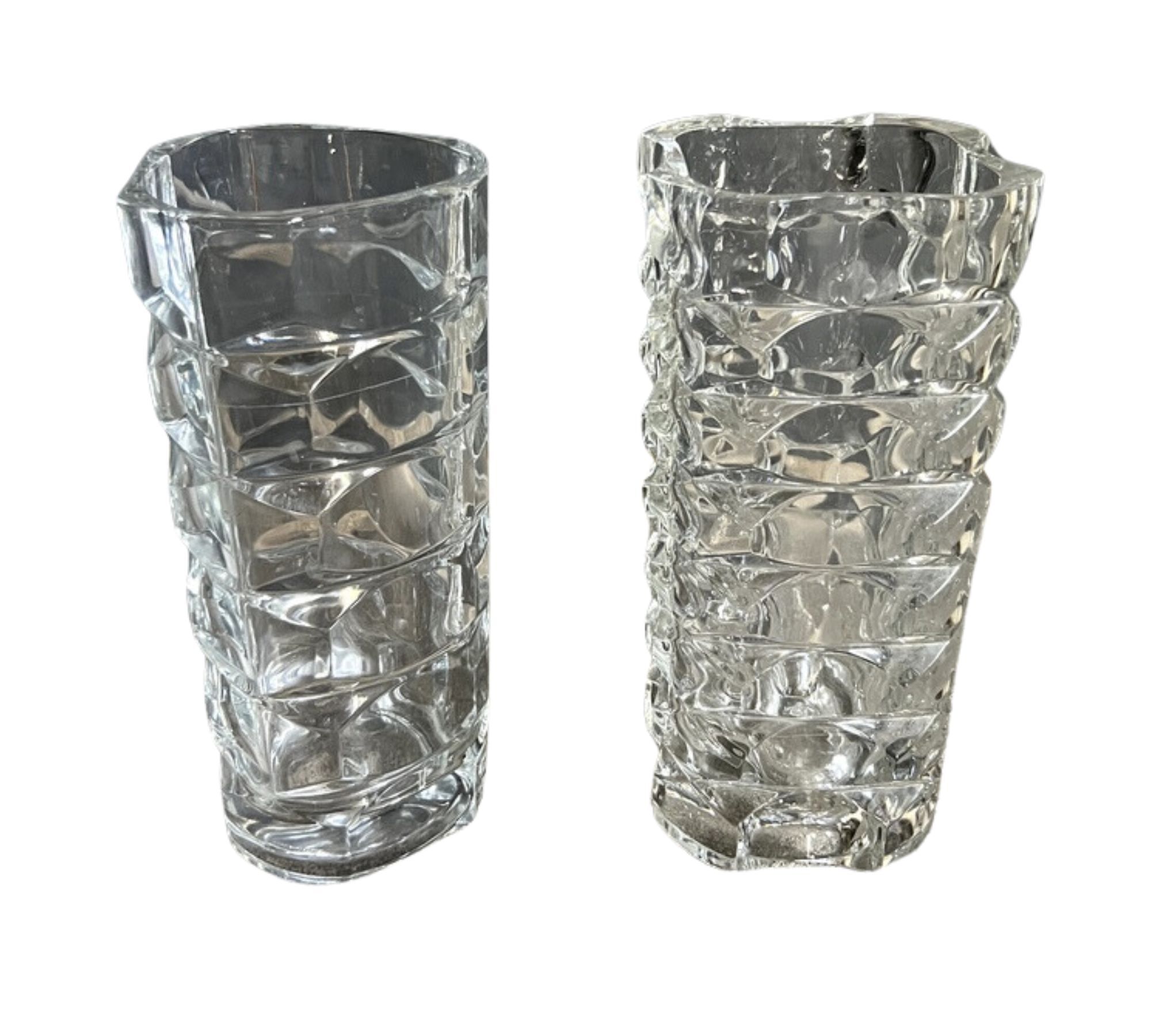 2x Vintage Vase Made in France Kristallglas 1
