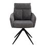 LOBBS Swivel Armchair Set of 2 Grey 1