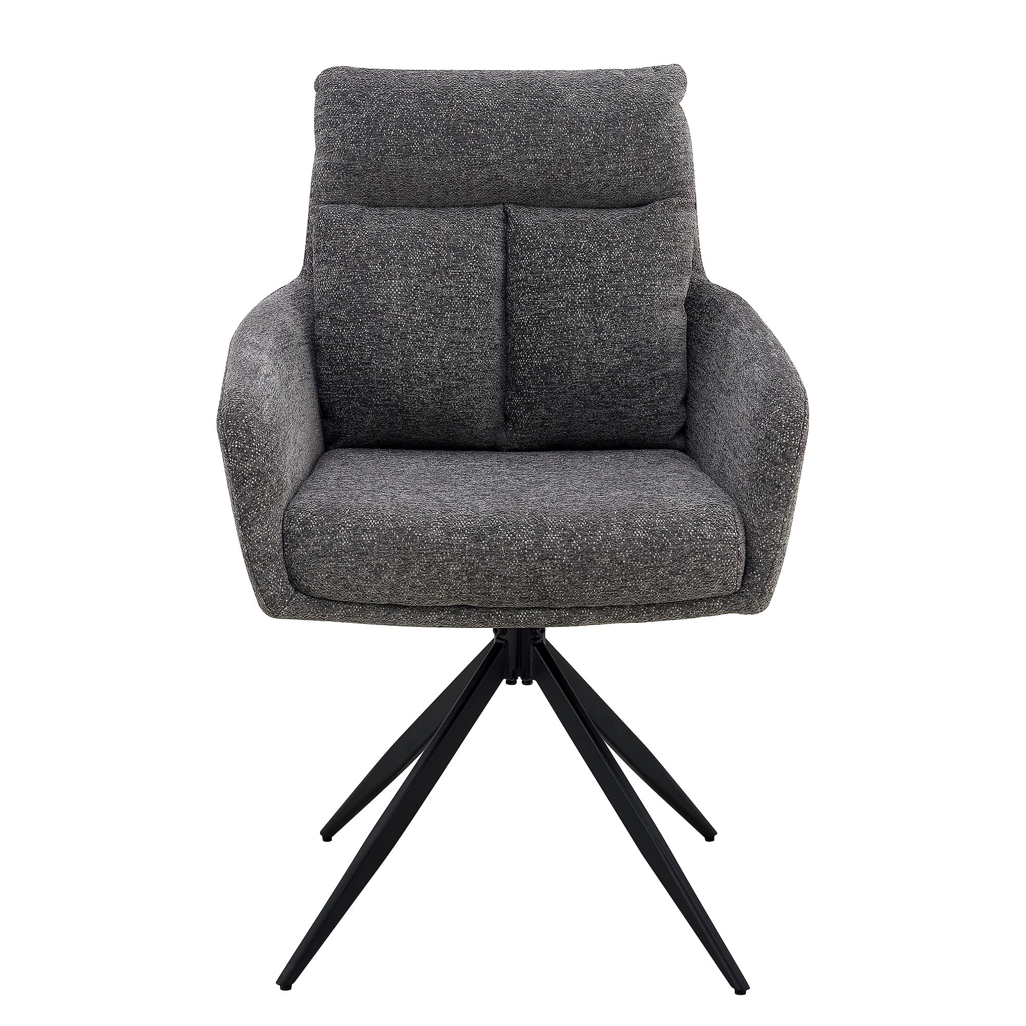 LOBBS Drehbarer Armlehnenstuhl 2er-Set Grau 1