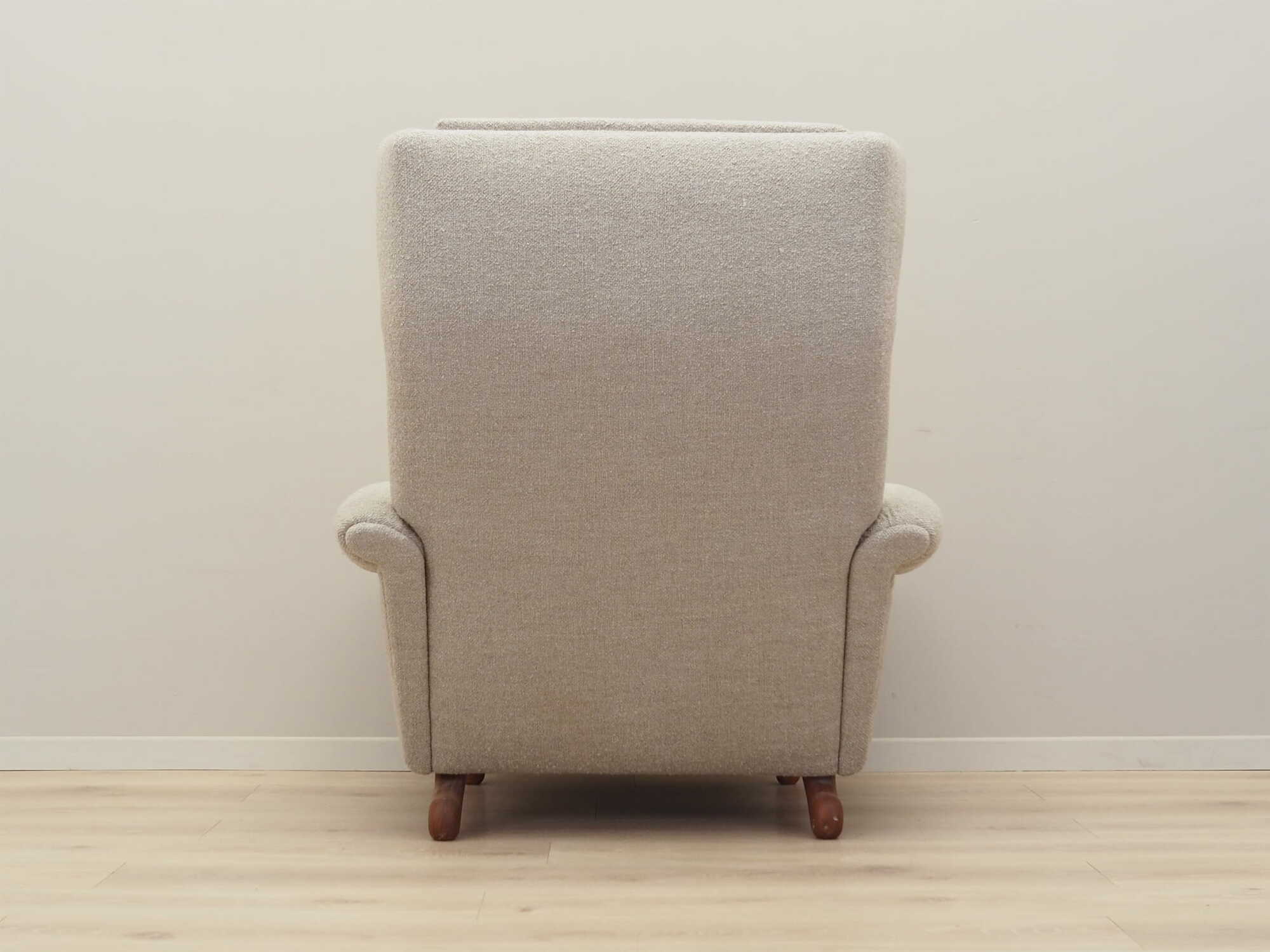 Vintage armchair Teak textile grey 1960s 4