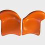 2x Vintage Panton Chair Orange 1970er Jahre 5
