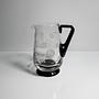 Art Deco Karaffe Frankreich 1930er Schwarzes Glas 0
