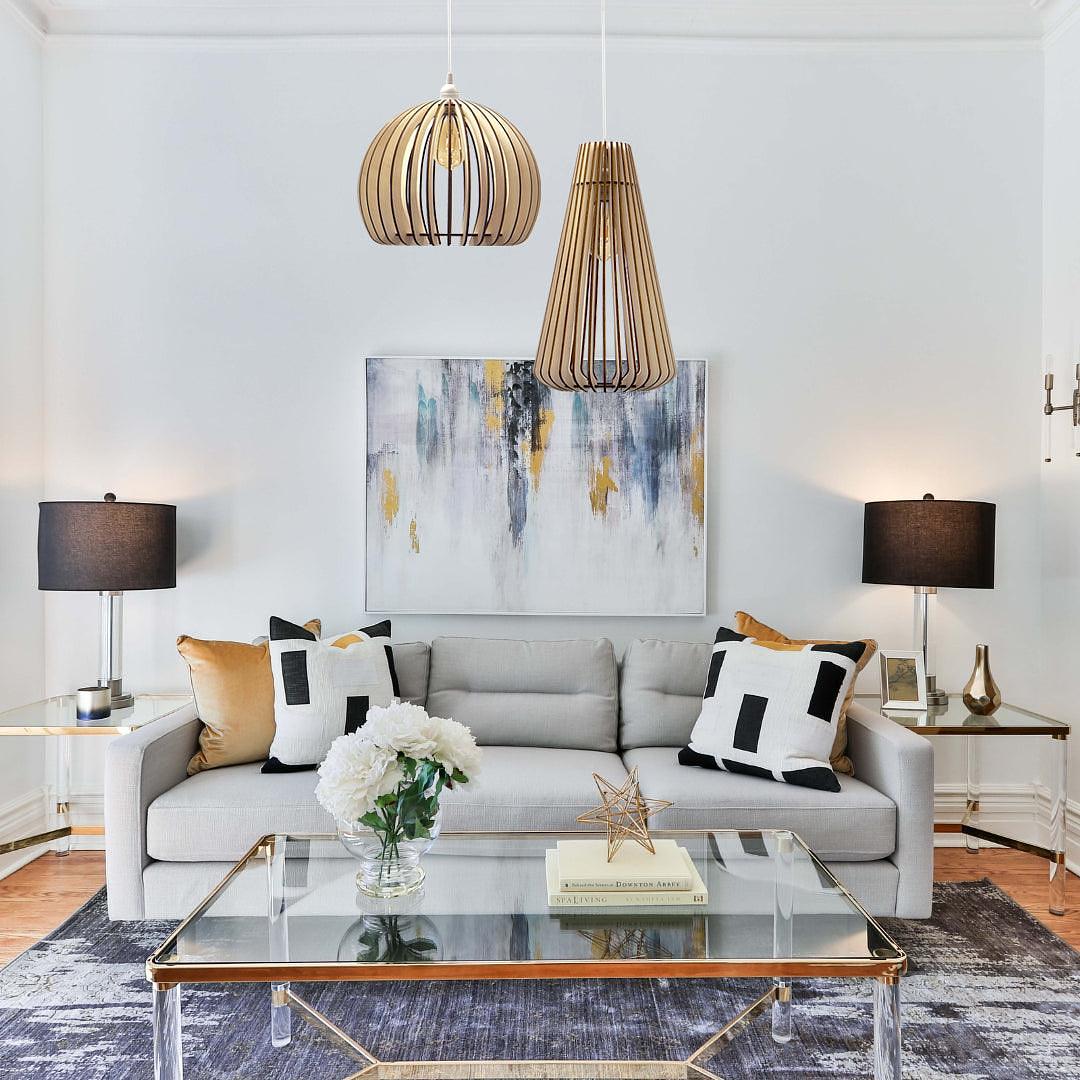 Andromède Pendelleuchte Holz 27cm 4