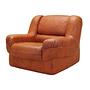 Sessel Leder Braun 1970er Jahre 0