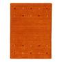 Wollteppich Gabbeh Uni Wolle Orange 120 x 170 cm 0