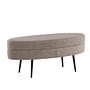 Otto Pouf Teddy Schwarz Beige  5