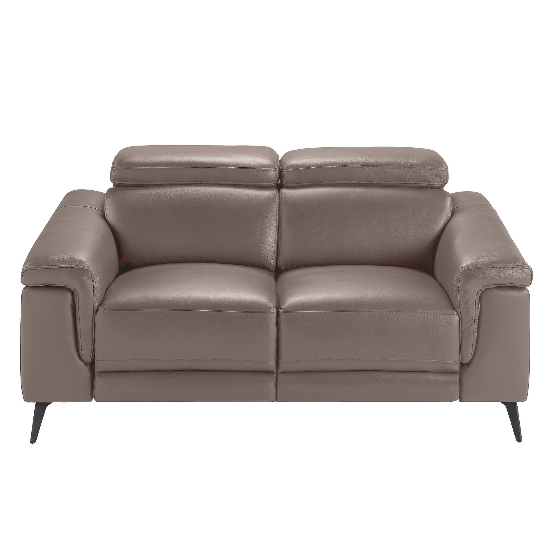 Sofa 2-seater 6106 with relax system leather taupe 2