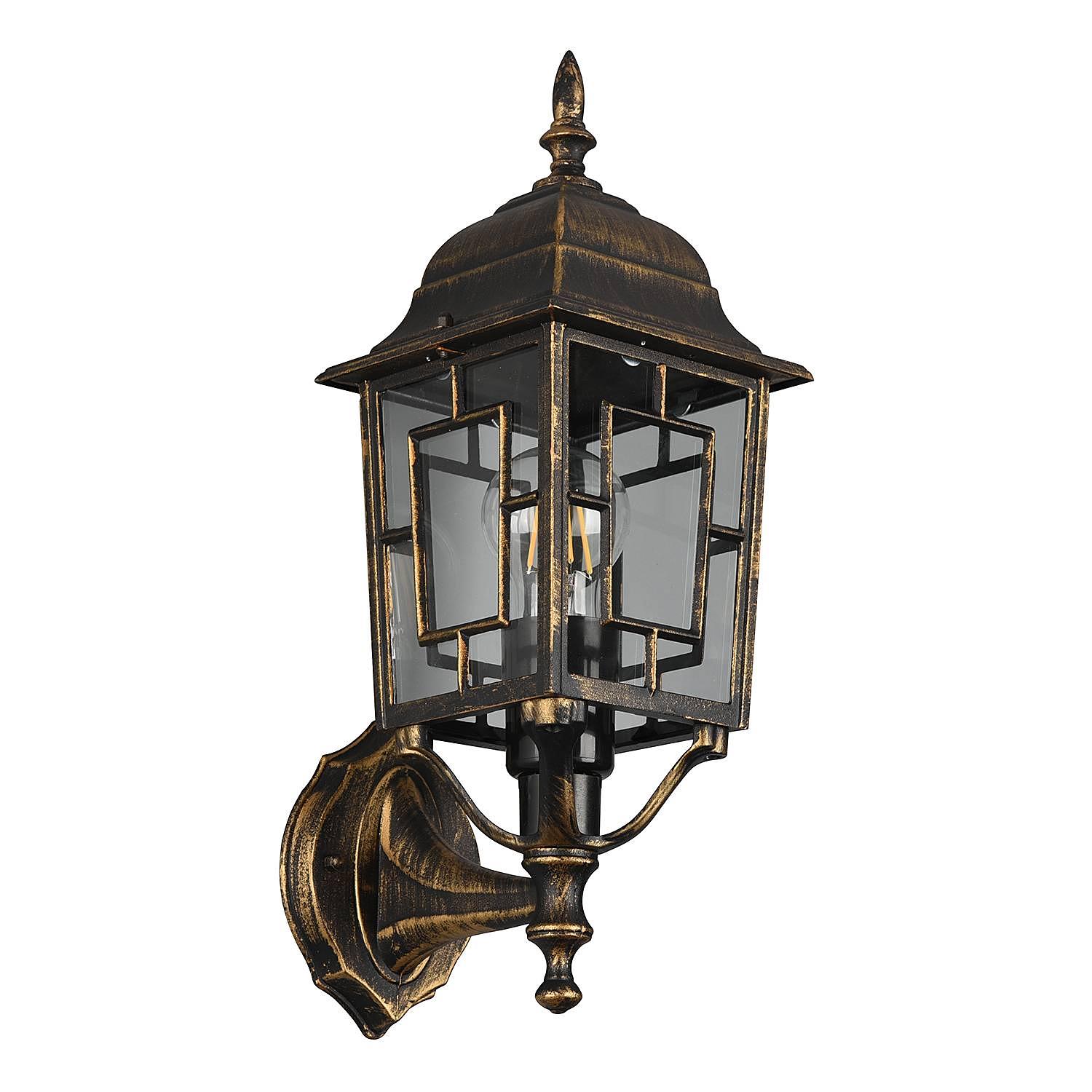 Wall lamp Volturno TypeA cast aluminum rust brown 1
