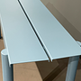 Linear Steel Bench Outdoorbank Stahl Pale Blue 6