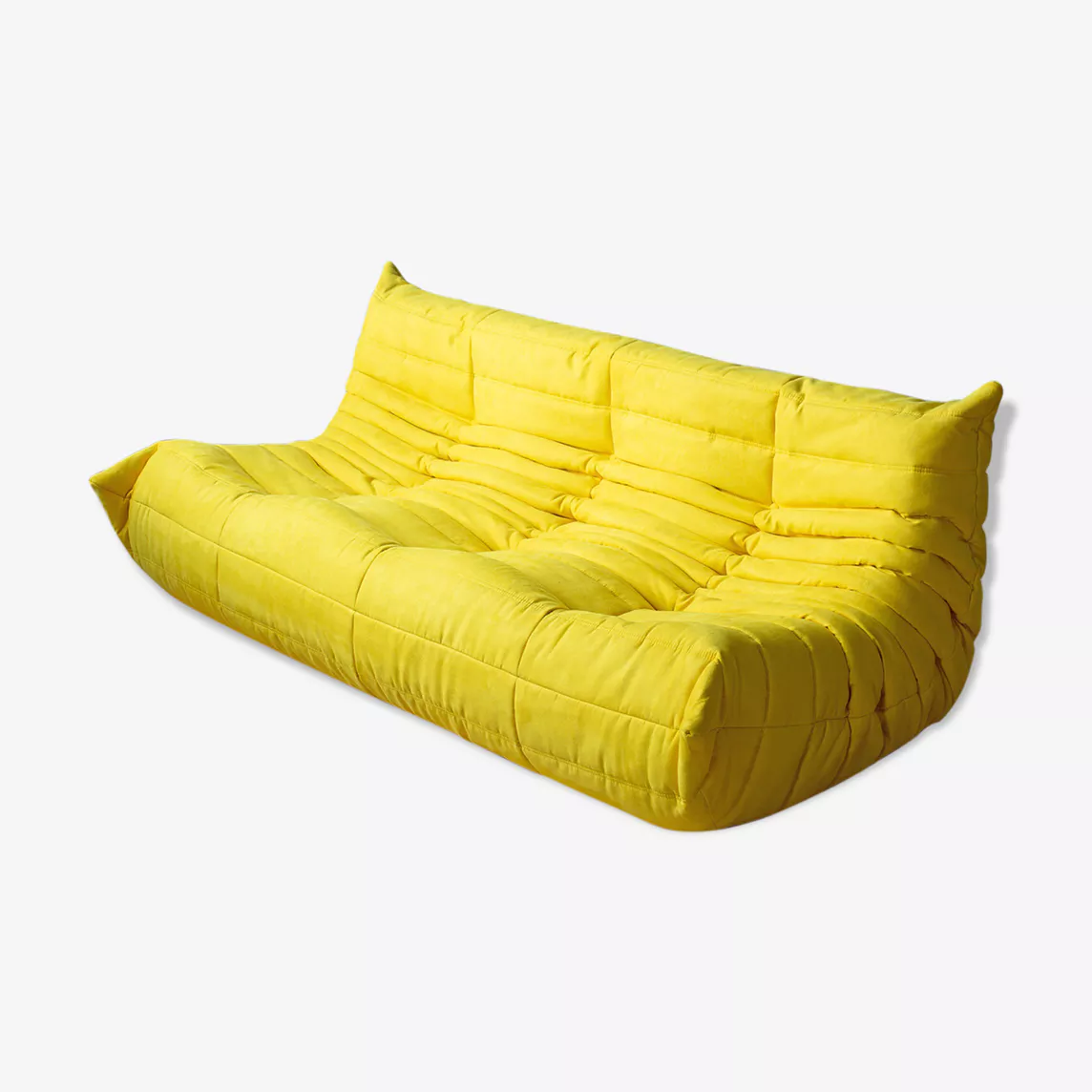 Togo Sofa 3-Sitzer Textil Zitronengelb 0