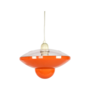 Vintage Ufo Lampe Kunststoff Orange 1970er Jahre 0