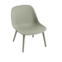 Fiber Lounge-Stuhl Kunststoff Holz Grün 0