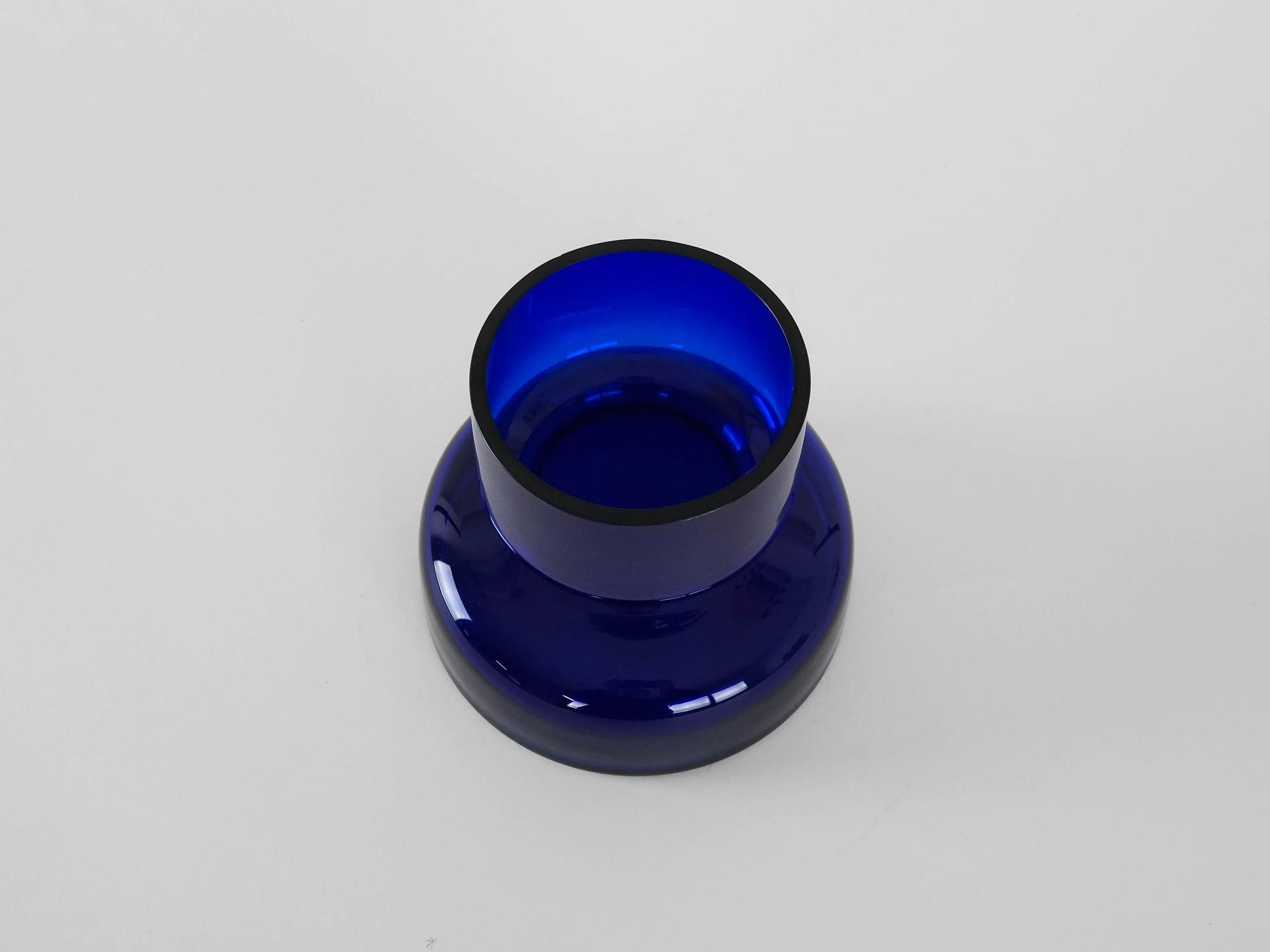 Kobaltvase Blau 1970er Jahre 4