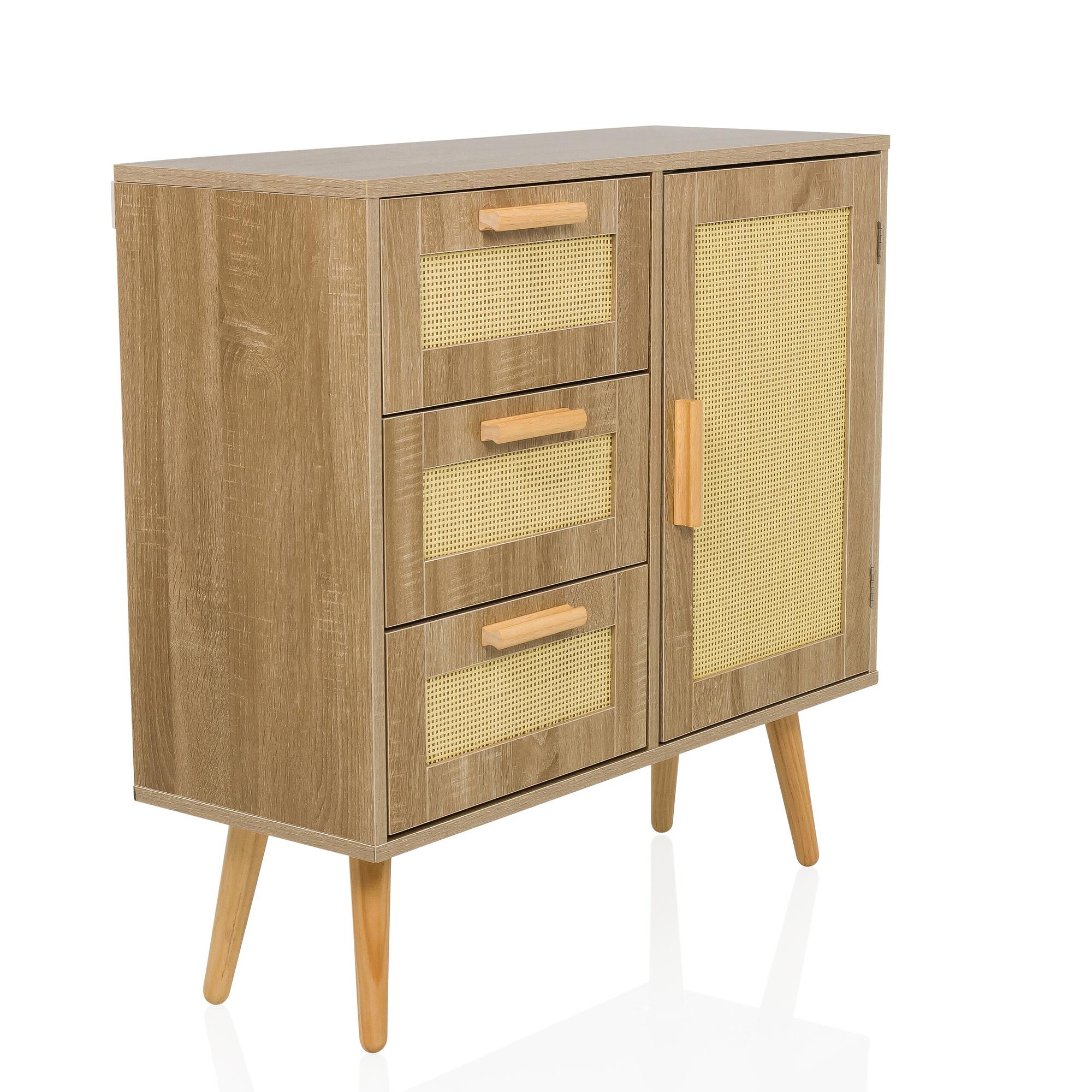 STRYN Chest of drawers with 3 drawers Light brown 5