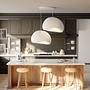 2-Flammig Wabi Sabi Dustfalls Pendelleuchte Weiß 4