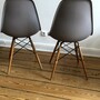 2x Vitra Eames Plastic Armchair Ahornholz Mauve Grau 4