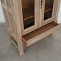 Vintage Vitrine Holz Grau 1960er Jahre  12
