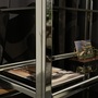 Barwagen Chrom Glas Schwarz 8