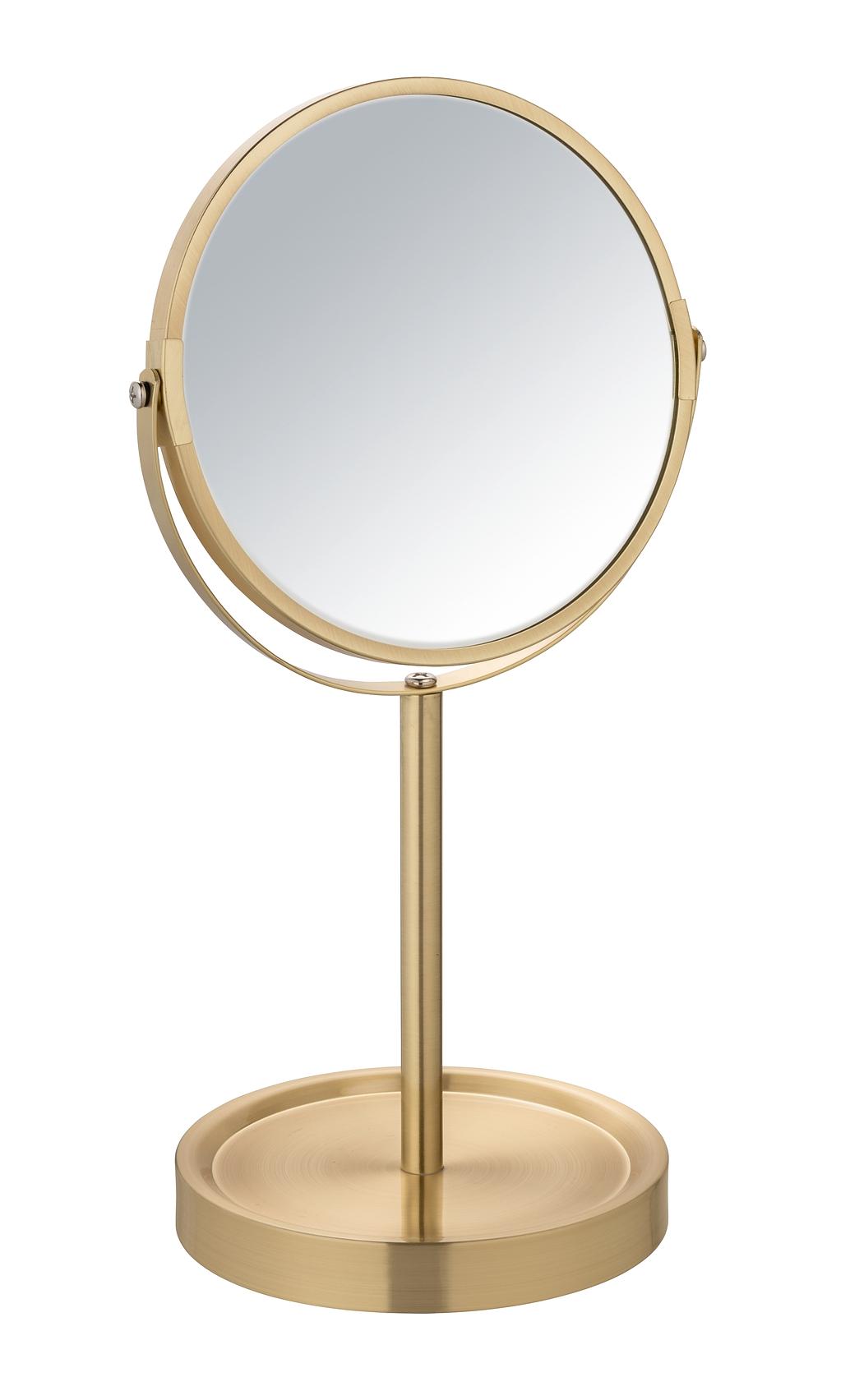 Alata Kosmetikspiegel Stahl Spiegelglas Gold 1