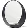 Glim Candle holder Mirror glass Steel Black 1