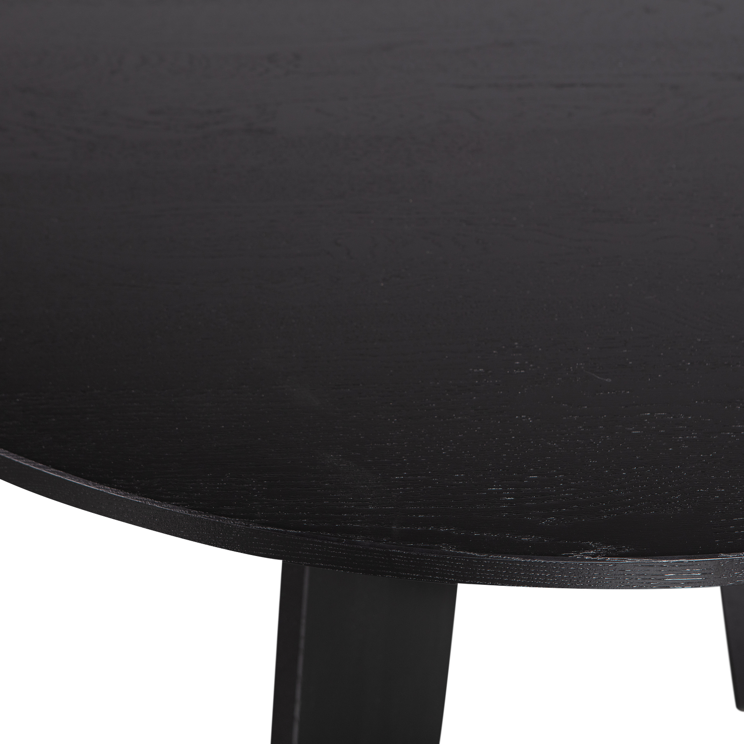 Fries Esszimmertisch Eichenholz Schwarz Ø 129cm 3