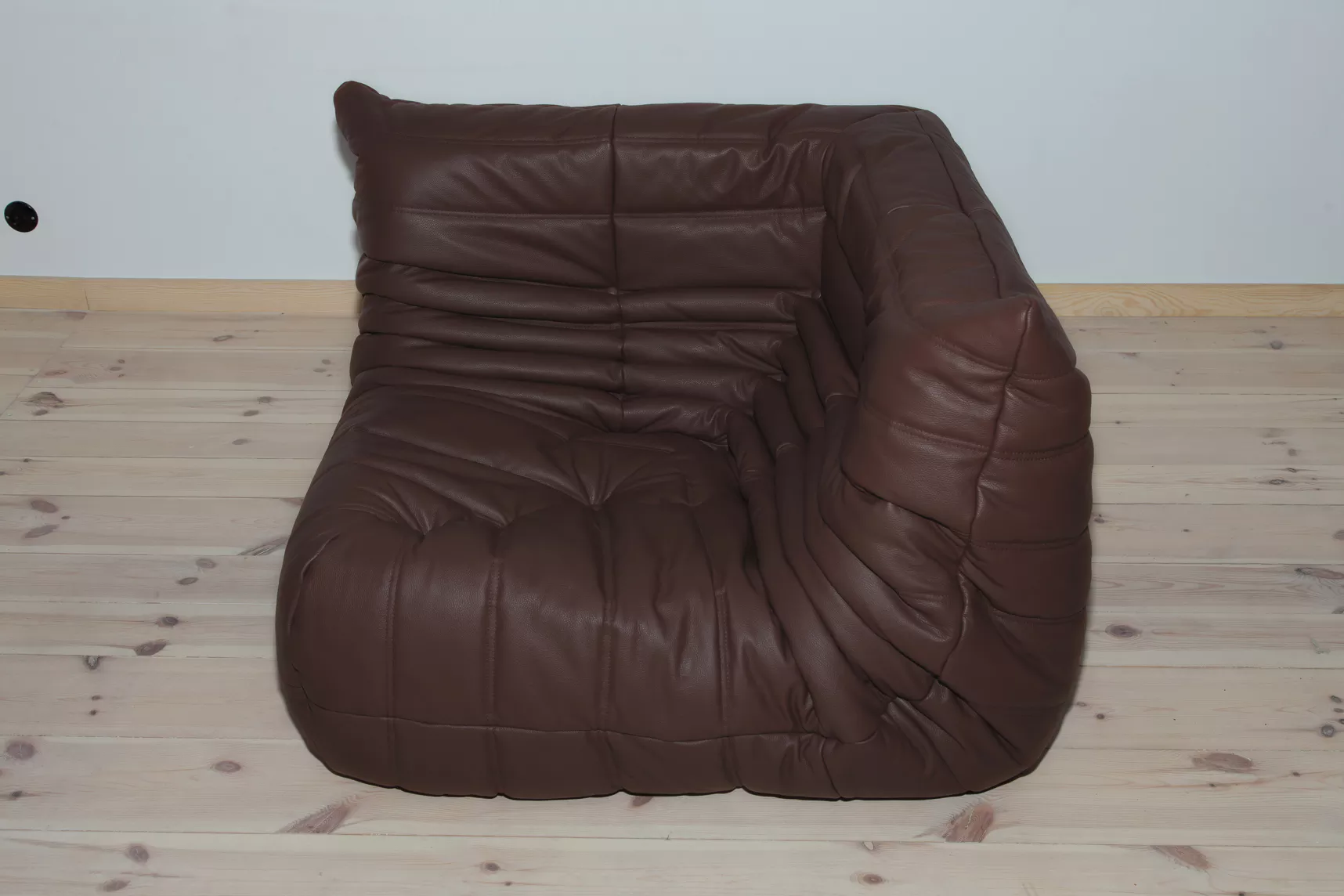 Set Lounge Togo 2 pezzi Pelle Madras Marrone 2