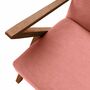 Retrostar 2er Sofa Velvet Line Nussbaum Beizung Rosa 4