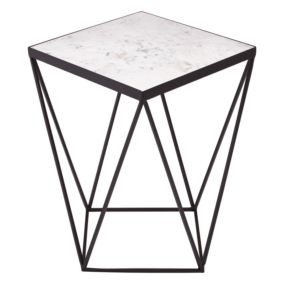 Shalimar Square Black Finish Basis-Beistelltisch 1