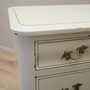 Vintage chest of drawers pine wood white 1950s 9