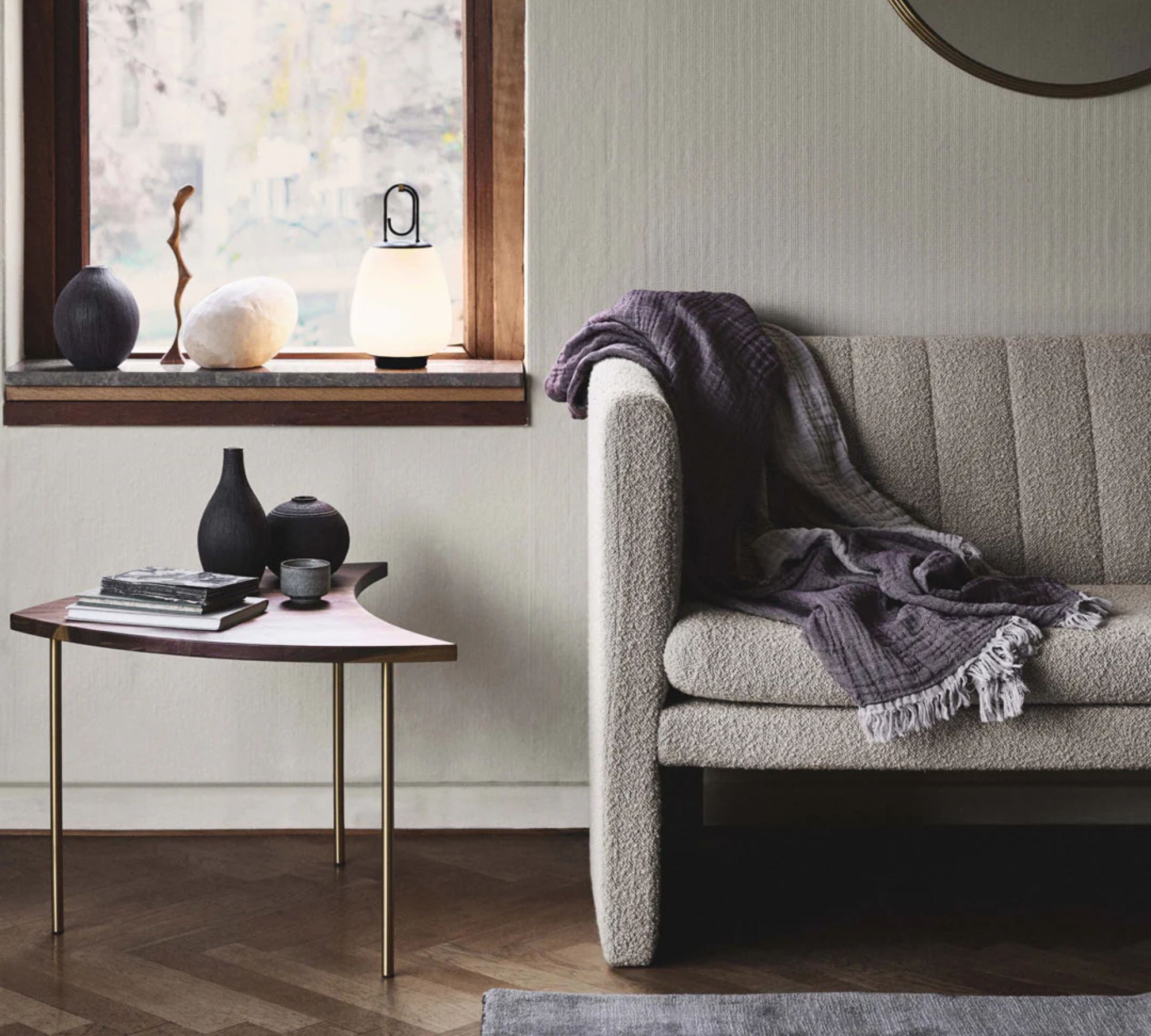 Pinwheel HM7 Side Table Wood Brass Brown 4