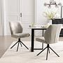 Mollvika Dining Chair Set of 2 Grey Bouclé  0