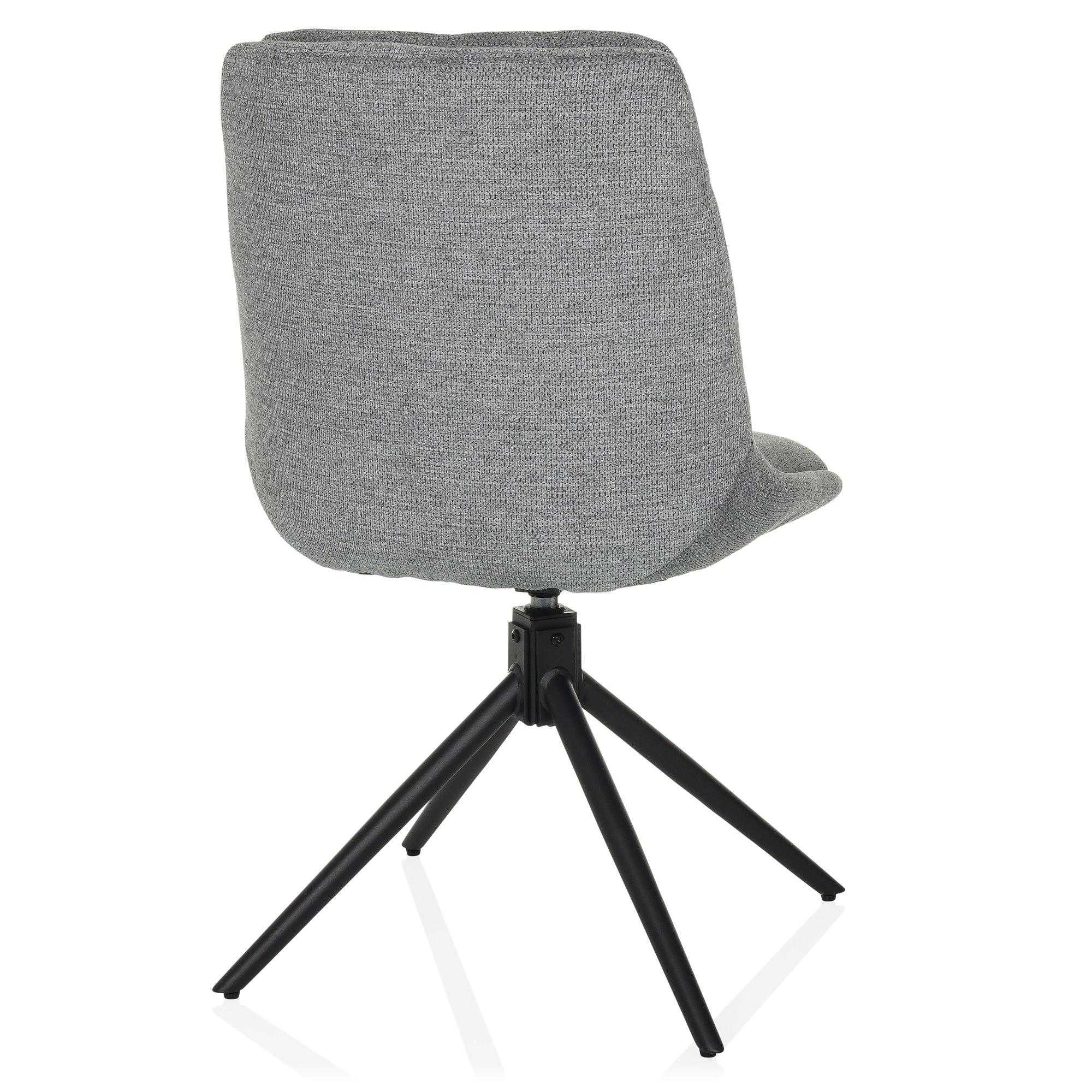 TARVISO I Dining chair Swivel Fabric Grey 9