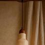Swis Pendant Light Travertine Walnut Wood Brown 2