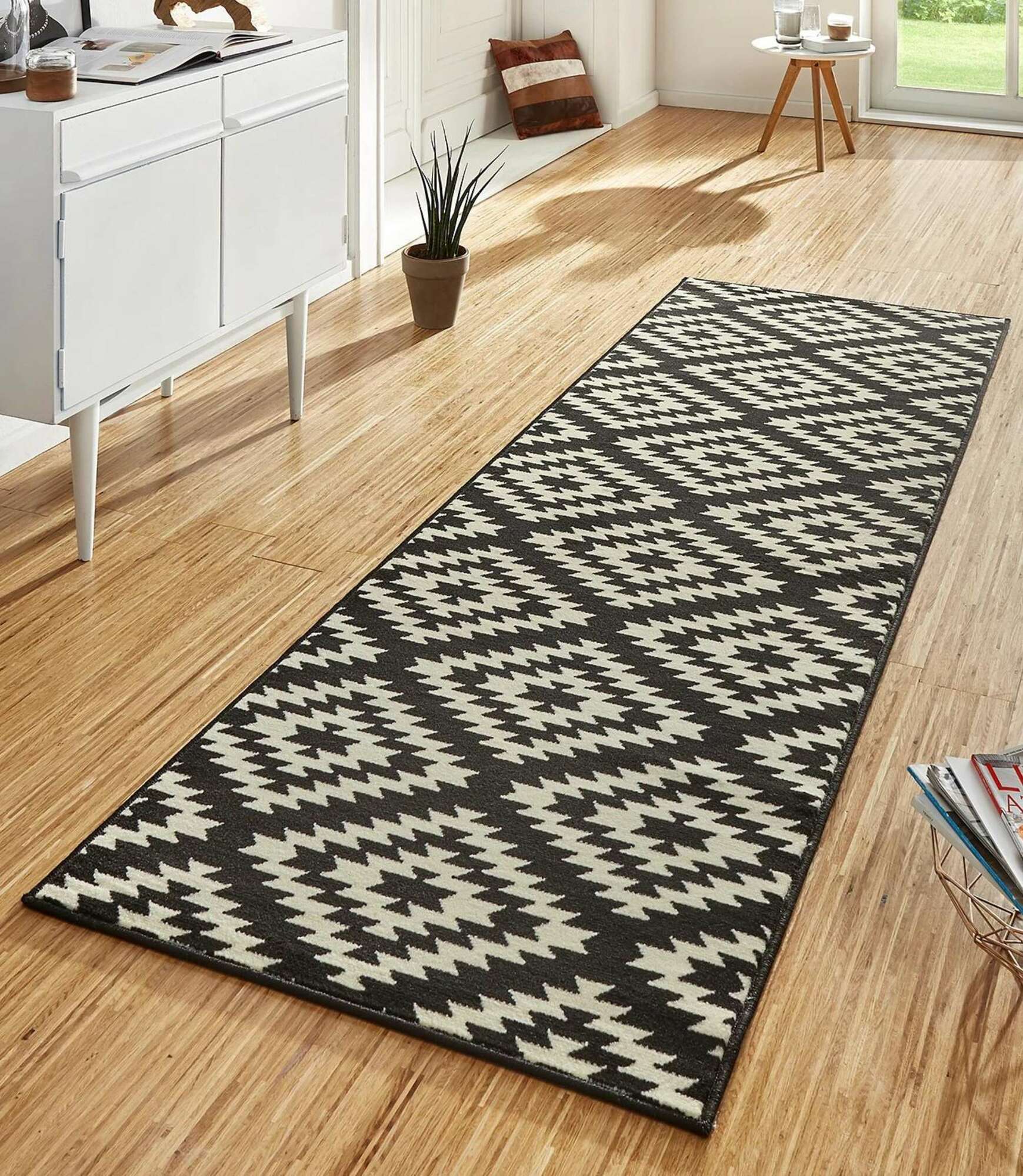 Läufer Textil Schwarz 80 x 250 cm 0