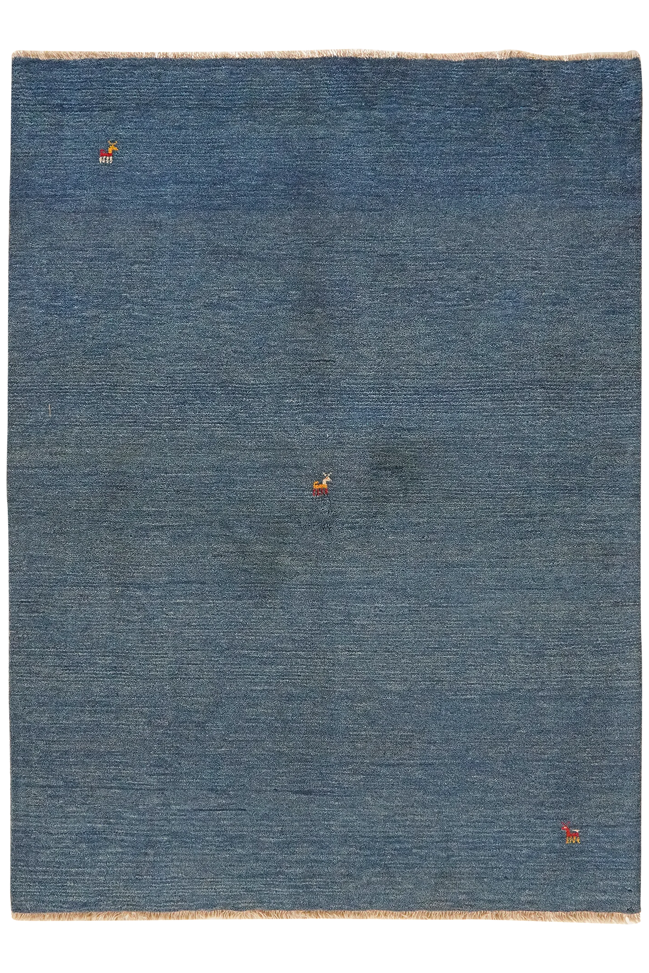 Gabbeh Teppich Wolle Blau 0