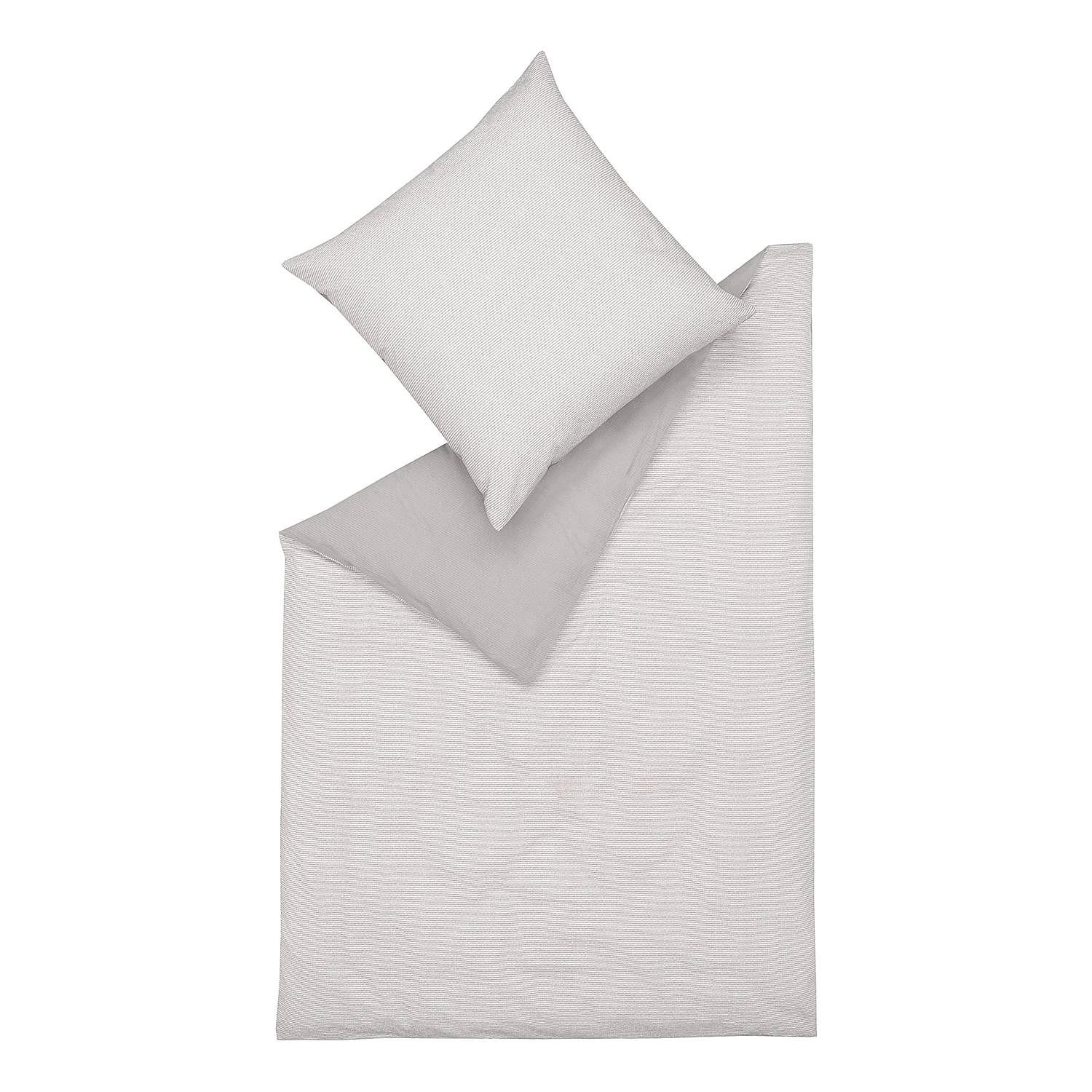 Bed linen cotton grey 155 x 220 cm 0