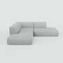 Pyllow Ecksofa Webstoff Sandgrau 2