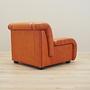 Sessel Leder Orange 1970er Jahre 6