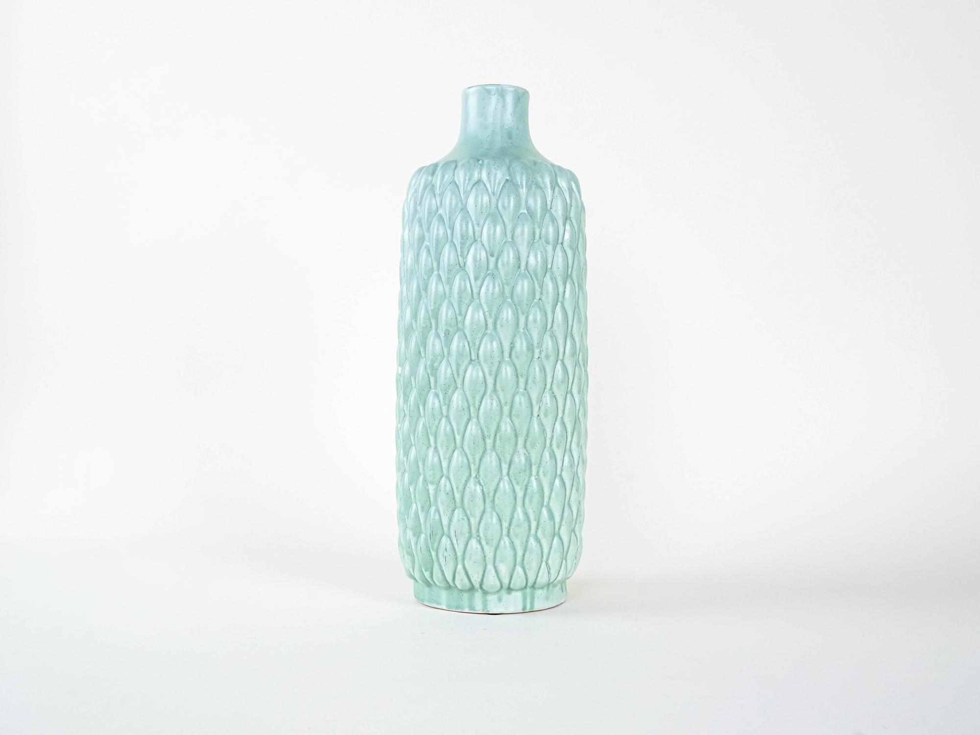 Keramikvase Mintgrün 1960er Jahre 2