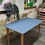 Beluga Tisch Holz Linoleum Smokey Blue 2